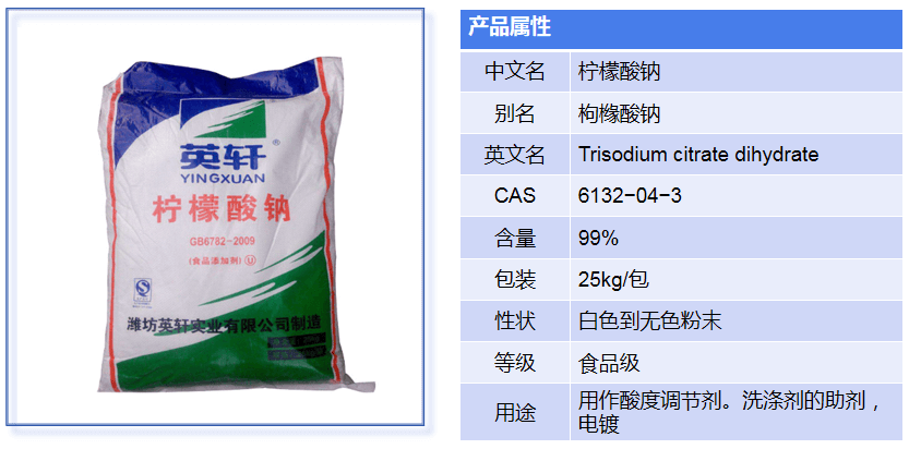 檸檬酸鈉產品介紹